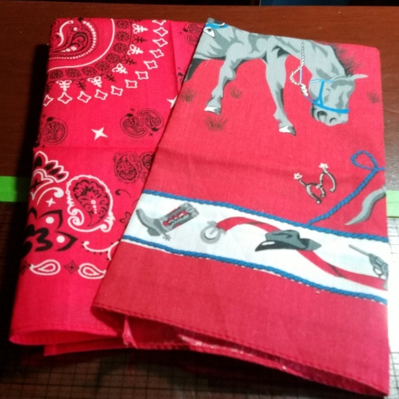 Western Handkerchief 22" Square Set of 2 - Picture 1 of 1